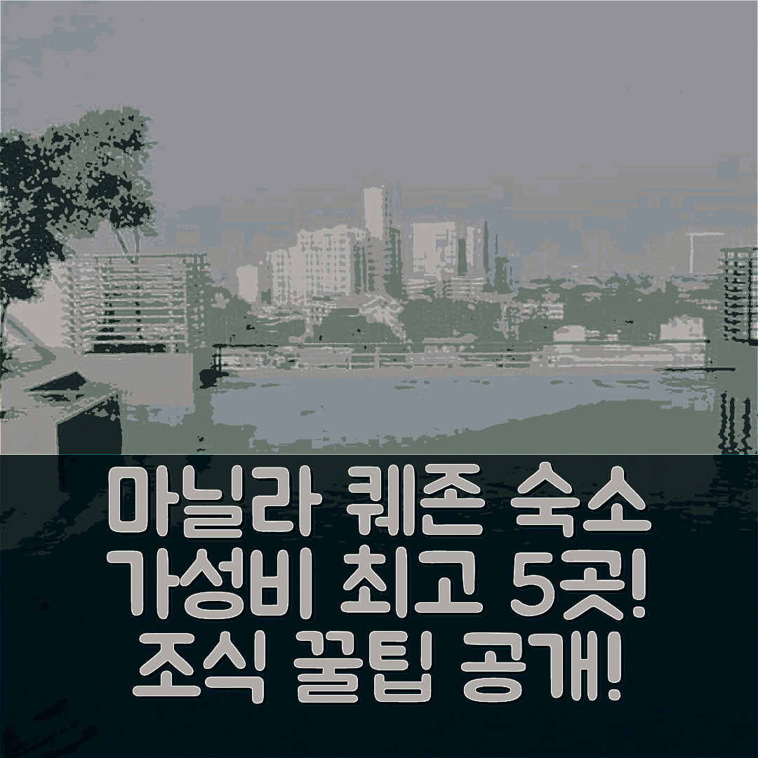 마닐라 숙소 여행 호텔 추천 퀘존 시티 스튜디오 프라이빗 하우스 | 5가지 가성비 좋은 위치 및 조식 팁