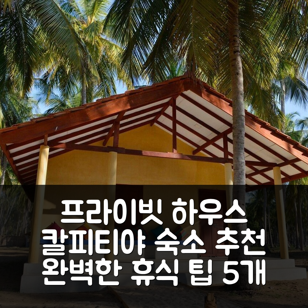 칼피티야 숙소 여행 호텔 추천 푸두쿠디리푸와의 프라이빗 하우스 | 35m² 1개 침실과 프라이빗 욕실의 완벽한 휴식 5가지 팁