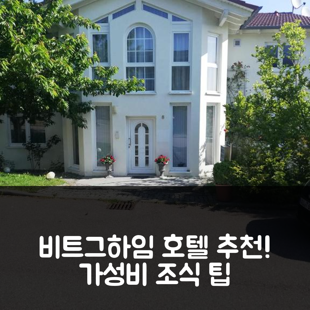 비트그하임 비징엔 숙소 여행 호텔 추천 반호흐 임 에르드그뢰스 | 가성비 좋은 가격과 조식 정보 5가지 팁