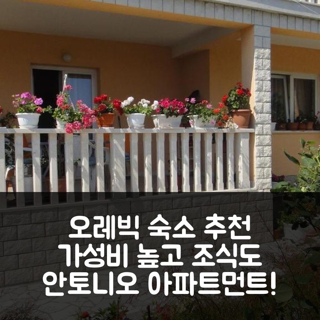 오레빅 숙소 여행 호텔 추천 아파트먼트 안토니오 | 가성비 뛰어난 위치와 조식 정보 5가지
